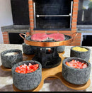 Conjunto Para Churrasco Com Base Giratória - 9 Peças